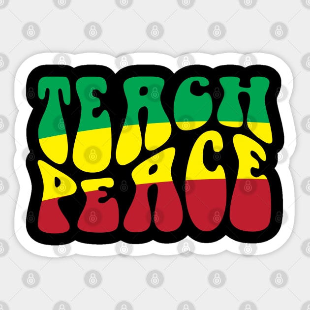 Teace Peace Sticker by defytees